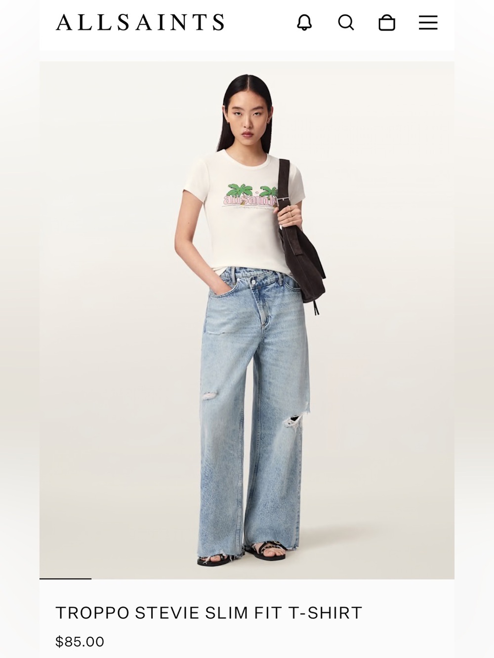 TROPPO STEVIE SLIM FIT T SHIRT ALL SAINTS